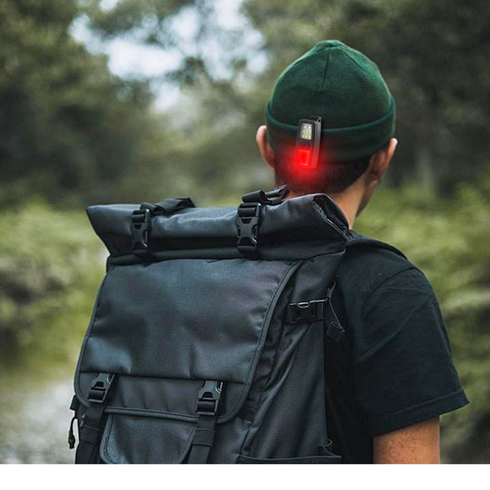 Running Gear Equipment - Latarka LED z klipsem, ładowalna, bezpieczna