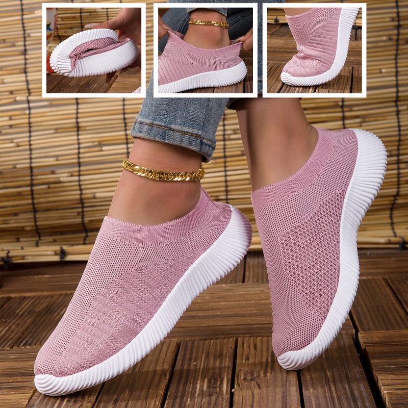 Running Gear Shoes - Damskie sneakersy oddychające z dzianiny, wygodne,