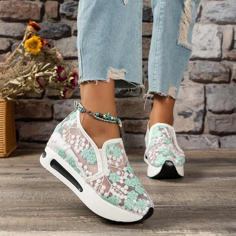 Koronkowe baleriny na platform – Running Gear Shoes recenzja i cena